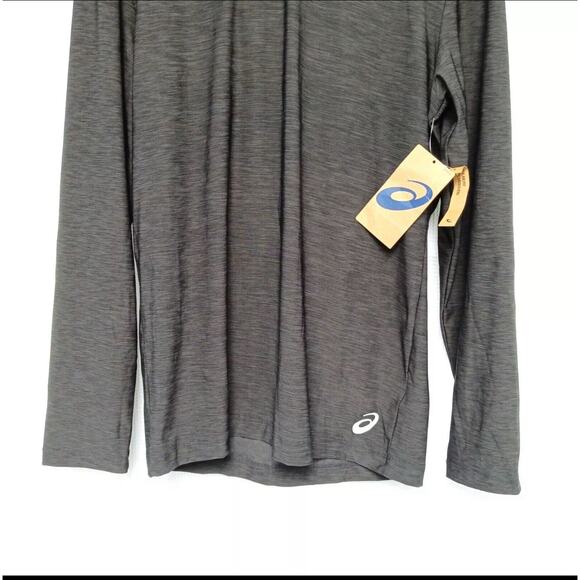 Asics Hooded Jersey Pull Over Men's Size S Soft Lightweight Heathered Grey - Picture 7 of 12